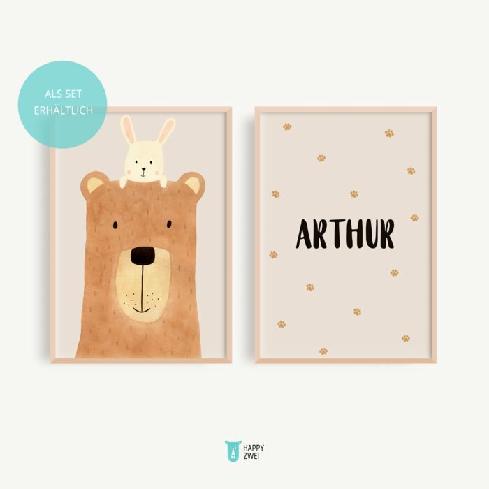 Teddybär Poster Kinderzimmer